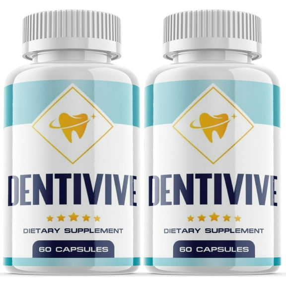 (2 Pack) Dentivive - Advanced Oral Probiotics Formula for Healthy Teeth and Gums, Fresh Breath, Ear, Nose, Throat, and Immune Health Supplement - 120 Capsules