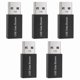 thumbnail image 1 of 5 Piezas de Bloqueador de Datos USB, Adaptador de Bloqueador USB de Solo Carga para Bloquear la SincronizacióN de Datos, Proteger el Robo de Jugo Negro, 1 of 8