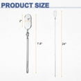thumbnail image 2 of Telescoping Inspection Mirror 1 x 2" Oval 7.9" to 24" 360 Degree Stainless Steel Inspection Swivel Head Extendable Mirrors for Technicians Mechanics Contractors, Silver, 2 of 7