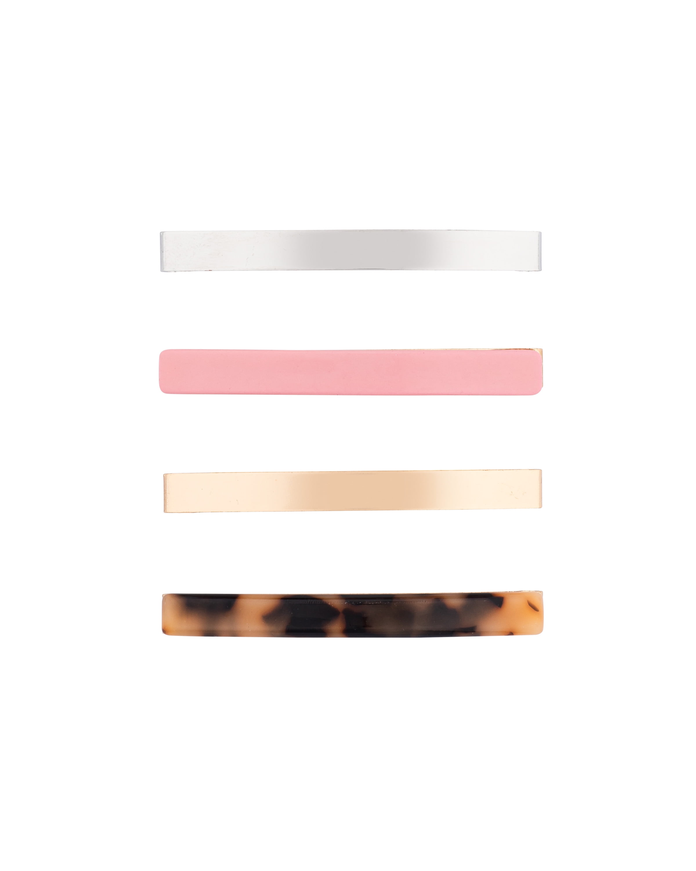 Goody Stay Tight Low Profile Barrettes for Fine Hair, 4 Pack