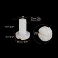 thumbnail image 2 of Unique Bargains Nylon Machine Screws, M5x10mm Slotted Pan Head Fasteners Bolts, White 50Pack, 2 of 4