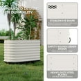 thumbnail image 6 of Riedhoff 59x23.6x27.5in Galvanized Metal Raised Garden Bed with Wheels & Water Reservoir,White, 6 of 7