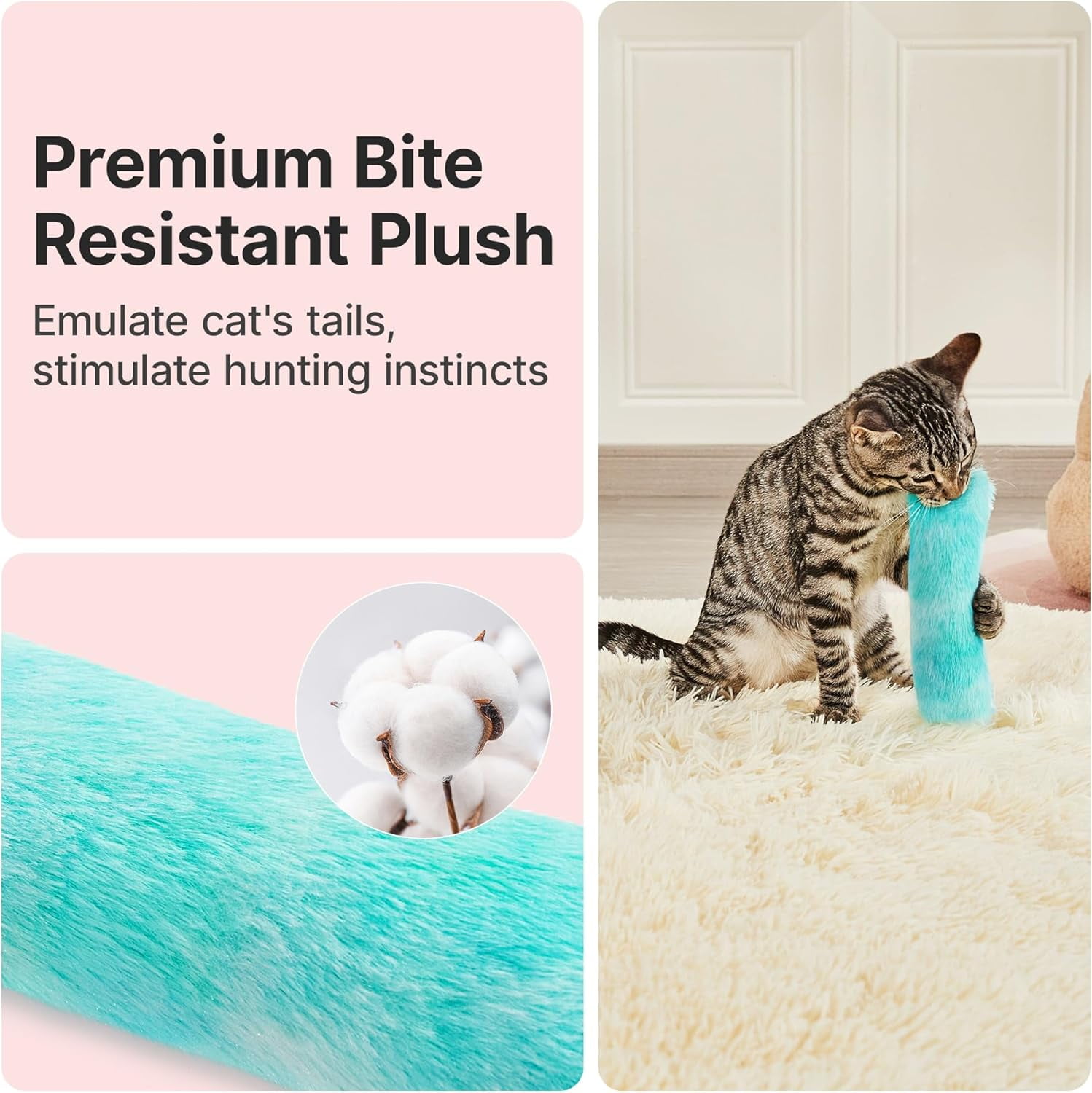 Potaroma Cat Toys Pillows, 3 Pack, Soft and Durable Crinkle Sound with Catnip Inside, Interactive Indoor Kitten Kicker, Promotes Kitty Exercise