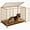 Orange, variant on TIME RAY 48 inch Metal Wire Dog Crate for Large Dogs with Tray, Double Door, Puppy Dog Cage for Yard Indoor Outdoor Use,XL Dog Cage Kennel,Blue