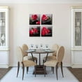 thumbnail image 4 of -Black Red Canvas Wall Art Bedroom Stones Zen Wall Decor Rose Pictures Floral Poster print Spa Bathroom Wall Art for Living Room Decoration Kitchen Accessories Room Decor Framed Artwork, 4 of 6