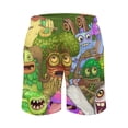 thumbnail image 3 of My Singing Monsters Men's Swim Trunks Board Shorts Drawstring Elastic Waist Quick Dry Swimsuits Beach Shorts with Pockets L, 3 of 8