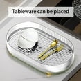 thumbnail image 5 of Dish Drying Rack, Dishwasher Safe Tray 15x8.8, Large Countertop Drying Mat & Cup Holder Tray, Non-slip & Durable for Kitchen Sink, Coffee Bar, Bathroom Organization,Vsgery, 5 of 6