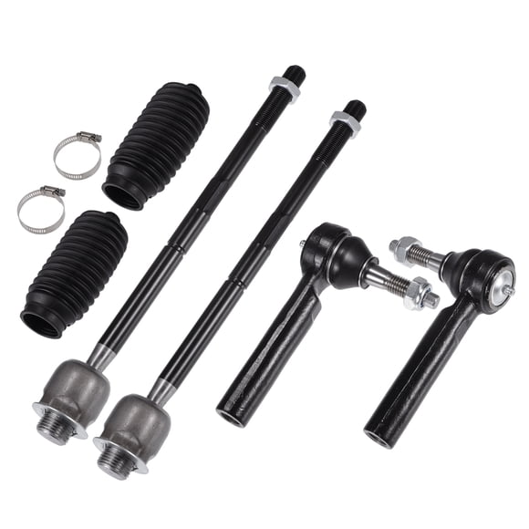 Unique Bargains 6pcs Front Inner Outer Tie Rod Ends Kit for Cadillac Escalade Drag Link No.ES800223/EV800084