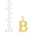 thumbnail image 5 of Floreo 10k Yellow Gold 1" Extra Large Textured Block Letter Initial A-Z Alphabet Charm Pendant with Optional Chain Necklace, 5 of 6