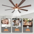 thumbnail image 5 of Bestco 60" Ceiling Fan with Light and Remote 6 Speeds Reversible Airflow Bronze, 5 of 18
