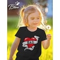 thumbnail image 2 of Tstars Dad Heart Tattoo Valentine's Day Gift - Love Dads Toddler Kids T-Shirt - Cute and Comfortable Toddler Shirt for Boys and Girls - Ideal Gift for Valentine's Day, Father's Day, and Birthdays-Navy, 2 of 7