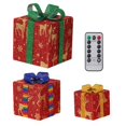 thumbnail image 2 of 3Pcs Light up Gift Box Decoration LED Christmas Boxes Set Christmas Decorative Red, 2 of 8