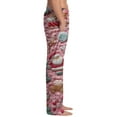 thumbnail image 3 of Fabrcox Christmas Tree Printed Printed Pajama Pants for Men Elastic Waist Drawstring Lounge Bottoms Straight Leg Light Weight Women Loungewear with Pockets Pink M, 3 of 4