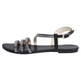 thumbnail image 4 of Womens Summer Rhinestone Buckle Strap Beach Open Toe Breathable Sandals Shoes, 4 of 9