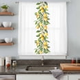thumbnail image 5 of Yellow Lemon Sheer Curtains 84 Inches Long, Simple Spring Botanical Fruit Leaves Flower Light Filering Curtains, Breathable Simi Curtain Privacy Drapes for Living Room Bedroom Window Treatment, 5 of 9