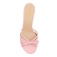 thumbnail image 2 of XYD Women Cute Bowknot Round Open Toe Slip On Sandals Kitten Low Heel Mules Summer Chic Resort Shoes Size 9 Pink, 2 of 4