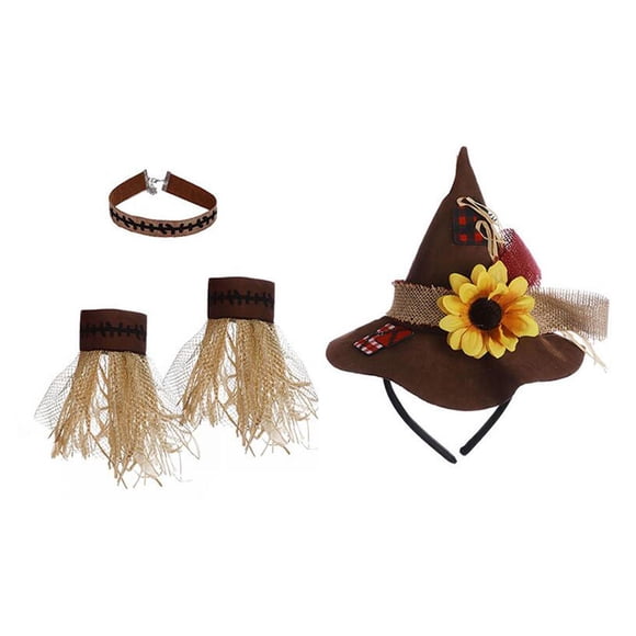 Novedad disfraz de Halloween accesorios sombrero guantes para decoración de festival