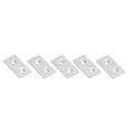 thumbnail image 2 of 5 uds tapa de extremo de perfil de aluminio placa de cubierta de Metal de aleación piezas móviles lineales 4080 agujeros dobles plateados, 2 of 9