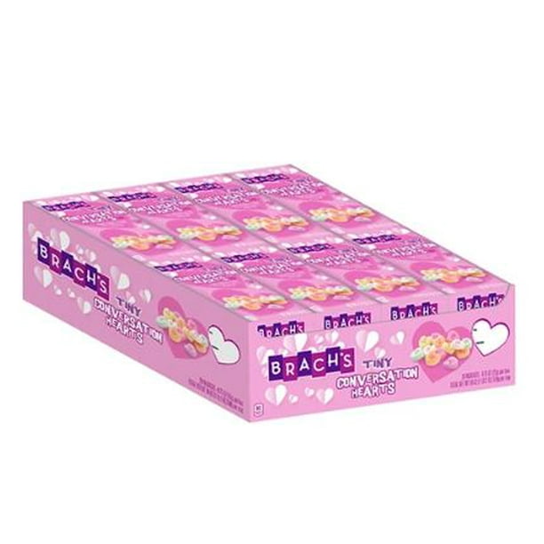 Brach's Conversation Heart Boxes Valentine's Candy, 24ct, (0.75oz Boxes