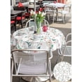 thumbnail image 5 of Outdoor Tablecloth with Umbrella Hole for Patio/Picnic/Party/Camping, Watercolor Floral Waterproof Table Cloth Round Cover Washable, Spring Botanical Flowers Tree Branches (Dia 60"), 5 of 8