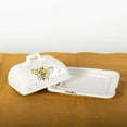 thumbnail image 4 of Set of 6 Ceramic Speckled With Bees And Sunflowers Butter Dish, 4 of 4