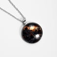 thumbnail image 4 of Halloween Cemetery Stunning Glass Circular Pendant Necklace - Elegant Jewelry for Women, 4 of 5