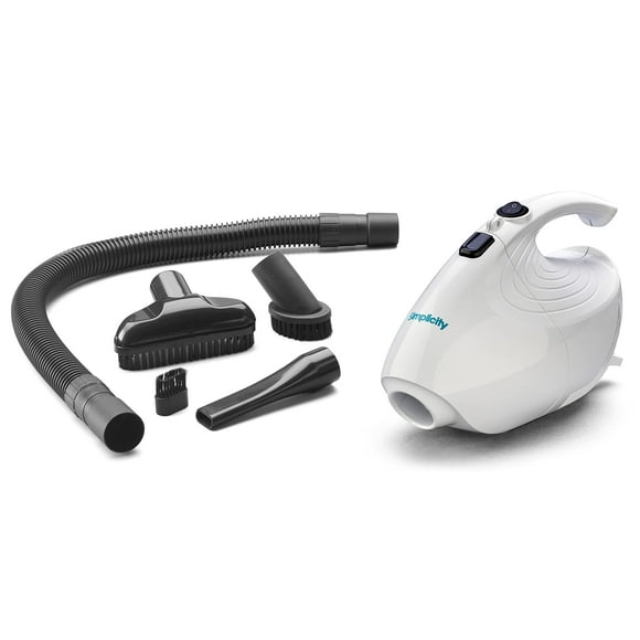 Simplicity Vacuums Aspirateur à Main Mini Flash avec Accessoires, Aspirateur à Main Filaire Puissant pour Projets d'Artisanat et de Couture, Petit
