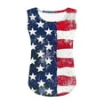 thumbnail image 6 of YYYTop Kid's 4th of July Tank Top Girls Flag Patriotics Sleeveless Shirt Graphic Tankinis Underwear Going Out Loose Fits Athletic Breathable Top 5-14 Years, 6 of 6