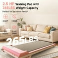 thumbnail image 2 of Walking Pad Under Desk Treadmill with Incline for Home and Office, 2.5HP Low Noise, 35" Running Belt, Supports 265 Lbs (Pink), 2 of 8