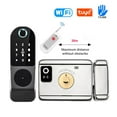 thumbnail image 2 of Tuya Waterproof Outdoor Smart Door Lock Garden Fingerprint Lock Remote Digital IC Card Unlock Electronic Rim Lock For Home ,More Secure, 2 of 6
