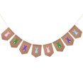 thumbnail image 3 of Honganda Easter Bunny Burlap Banner Funny Rabbit Swallowtail Flags Hanging Decoration for Door Tree Home Party, 3 of 8
