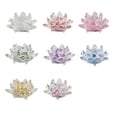 thumbnail image 4 of Bewildely Cristal Flor de loto Feng Shui Esfera Cristales Flores Figuras decorativas para recuerdos de boda Hogar Blanco Type3 NO3, 4 of 6