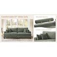 thumbnail image 4 of Dycanpo 3 Seater Chenille Sectional Sofa with Pillow, 88" Modern Green Couch Loveseat Sofa for Living Room, Green, 4 of 12