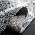 thumbnail image 5 of SAFAVIEH Berber Feride Geometric Shag Area Rug, Light Gray/Cream, 4'5" x 6'5", 5 of 12