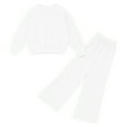 thumbnail image 3 of Fall Sweatsuits Women 2 Pcs Lounge Sets Matching Oversized Sweatshirt Sweatpants Tracksuit Set (White XL), 3 of 6