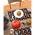 thumbnail image 6 of Halloween Placemats Set of 4 Funny Ghost Pumkin Monster Place Mats Fall Placemat Orange Cute Cartoon Table Mats for Dining Kitchen Table Holiday Dinner Party Home Decorations 13x19 Inch, 6 of 8