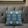 thumbnail image 5 of Amrita Sen Designs  16 x 16 in. Carnival Geo Broadcloth Indoor & Outdoor Zippered Pillow - Off White & Blue, 5 of 5