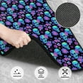thumbnail image 3 of Naloa purple flower blue Skull Car Foot Mat Set of 4 Pieces - Universal Floor Liner Neoprene Full Set Floor Mats for Cars Trucks SUV, 3 of 7