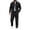 Black, variant on LEKWK Men Linen Sets Outfits 2 Piece Long Sleeve Button Down Shirt and Drawstring Pants Lightweight Beach Vacation Outfits Matching Suits