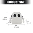 thumbnail image 3 of 1. Halloween Skull Print Crossbody Bag PU Lightweight Adjustable Strap For Party Daily Essentials, 3 of 7