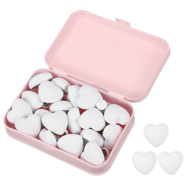 Uxcell 20 Pcs Pines para Funda de Edredón para Sostener el Edredón por Dentro, Clips para Edredón con Material de Tela Suave para Cojines de Edredón, Cortinas, Blanco (Corazón)