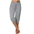 thumbnail image 2 of Tumotour Yoga Shorts For Women Workout Out Elastic High Waisted Shorts With Pocket Drawstring Cropped Trousers Athletic Sports Shorts Lightweight Biker Shorts, 2 of 8