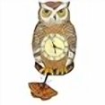 thumbnail image 3 of Modern Artisans Night Owl Pendulum Wall Clock Brown, 3 of 4