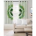 thumbnail image 2 of St. Patrick's Day Blackout Curtains for Bedroom Living Room Darkening Curtains 63 Inches Long Lucky Shamrock Wreath Lips Green Stripes Window Curtain 2 Panels Set Window Treatment Drapes 42"x63", 2 of 9