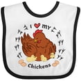 thumbnail image 3 of Inktastic I Heart My Chickens Boys or Girls Baby Bib, 3 of 4