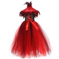 thumbnail image 7 of FYDUU Halloween Girls Dresses Sleeveless Tulle Tutu Dress Cartoon Hallowmas Dress Stylish Kids Holiday Party Performance Outfits 6-7 Years, 7 of 7