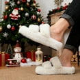 thumbnail image 5 of BERANMEY Women's Fuzzy Slippers with Memory Foam Open-Toe House Shoes for Women Non-Slip Indoor Outdoor Soft & Comfy Plush Slippers, 5 of 8