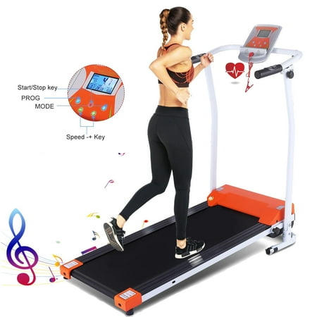 Mini Folding Electric Treadmill 1.5HP Electric Treadmill Ultra Shock Absorbing Ultra Thin Silent Treadmill with LCD Electric Running Walking Jogging Exercise Fitness Machine Training Equipment for Hom