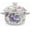 BLUE ROSE-2.5QT, variant on Enamel Stockpot with Lid, 2.5 Quart Retro Cooking Pot, Vintage Floral Stew Bean Simmer Pot with Handle, Kitchen Soup Pot