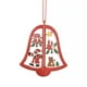 thumbnail image 5 of Colgantes para árboles de Navidad huecos de madera 3D copos de nieve campanas manualidades regalo para niños para decoración de fiestas 8 Piezas kenally HA008739-00, 5 of 6